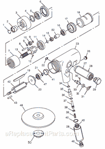 Page A Diagram and Parts List for CP865S T020491 Chicago Pneumatic Sander